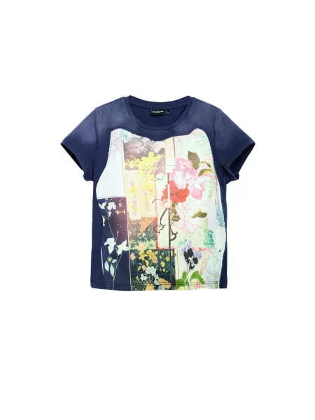 Desigual Tricou închis / mai multe culori albastru