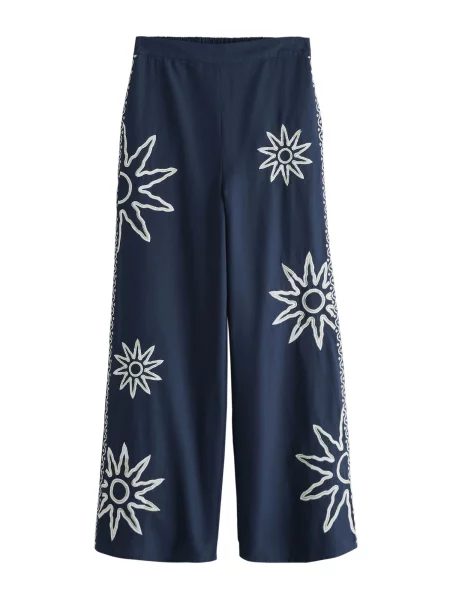 Next Hlače mornarska / pastelno zelena bela