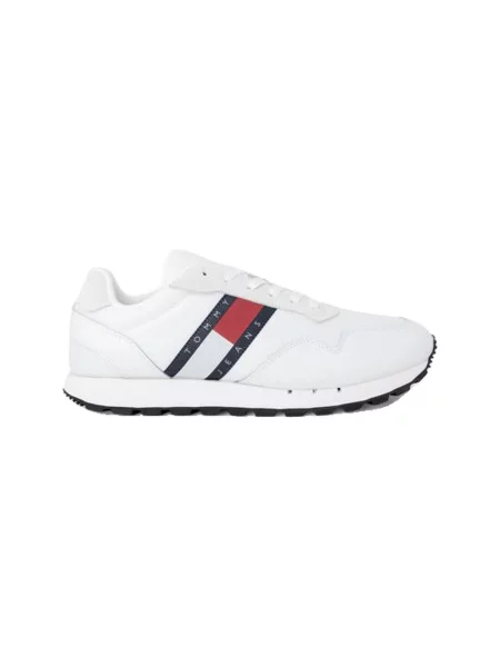 Pantofi Tommy Hilfiger din piele retro alb