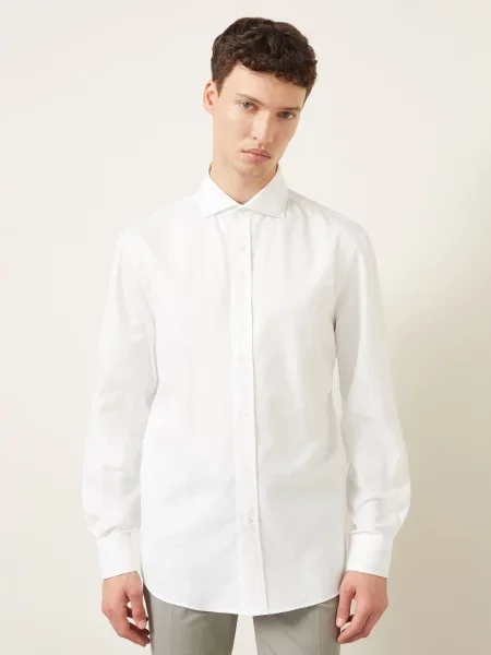 Brunello Cucinelli Košile Comfort Fit bílá