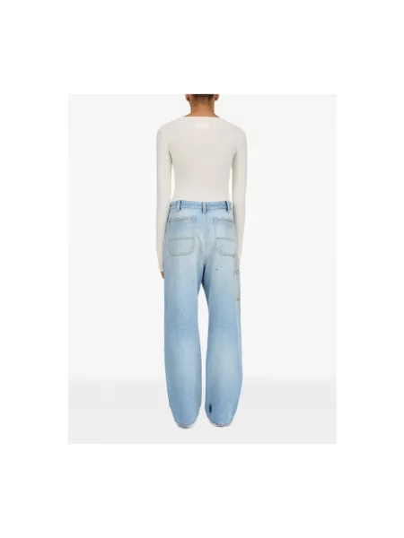 Jeansy Mm6 Maison Margiela z dziurami niebieskie