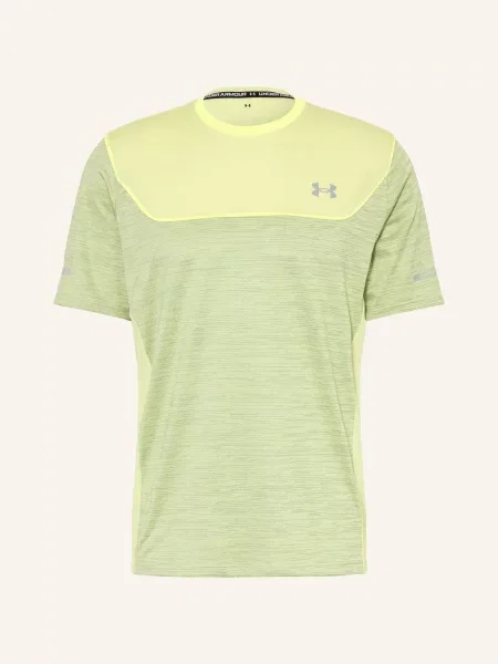Under Armour Funkční Tričko Ua Tech™ Utility světle zelená / tmavě žlutá