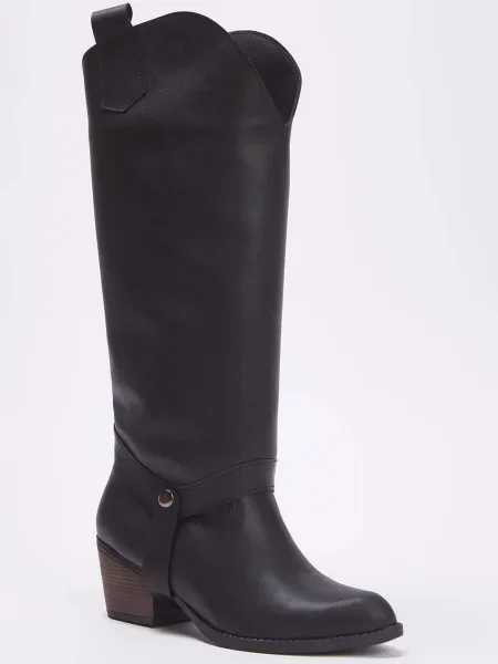 Trendyol Cizme de cowboy negru