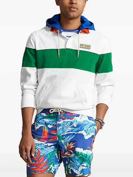 Суитчър Polo Ralph Lauren от джърси с кръгло деколте синьо