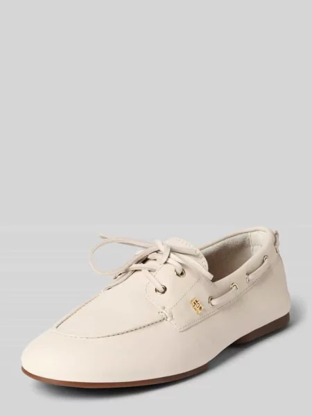 Mokasyny Tommy Hilfiger skórzane beżowe