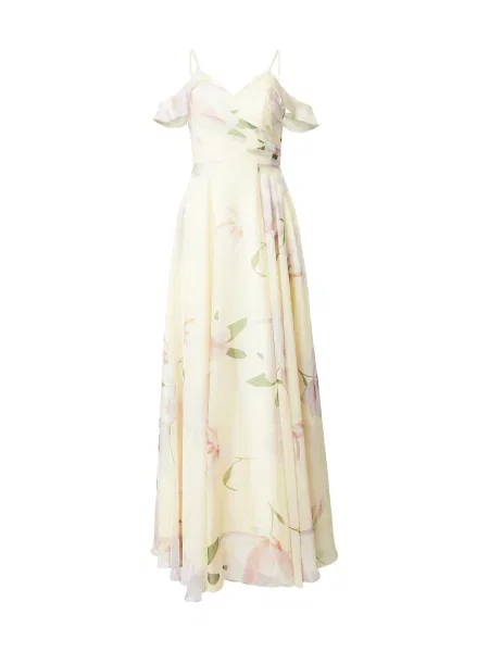 Mascara Rochie de seară galben pastel / verde / rosé / murdar alb