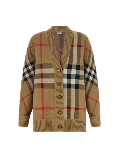 Kardigan Burberry wełniany beżowy