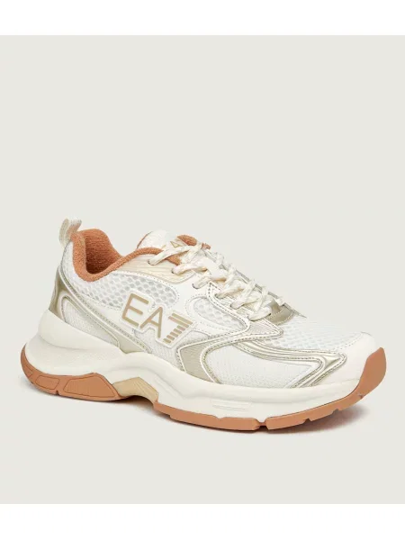 Sneakers cu adaos de piele