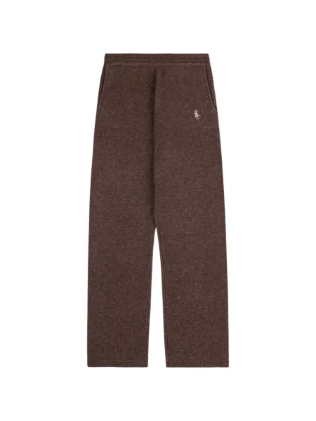 Pantaloni Sporty & Rich cu autograf maro