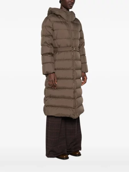 Matlasat cu centură geacă parka Max Mara maro