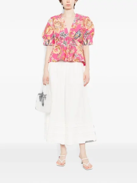 Bluză Farm Rio cu model floral cu imagine roz