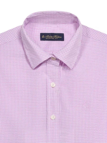 Cămașă Brooks Brothers cu broderie violet