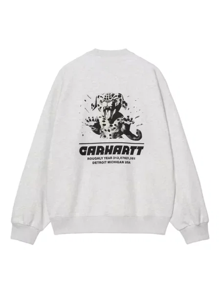 Carhartt WIP bluza Wiptopia Sweat szary z nadrukiem biała
