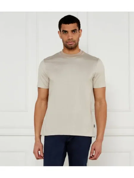 BOSS BLACK Tricou H-Thompson | mercerizat negru