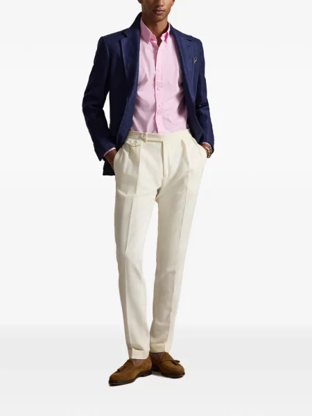 Czapka z daszkiem Polo Ralph Lauren w kratkę z twillu biznesowa niebieska