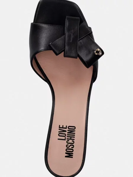 Кожаные шлепанцы Love Moschino