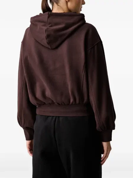 Hanorac cu glugă Puma cu broderie cu cordon maro
