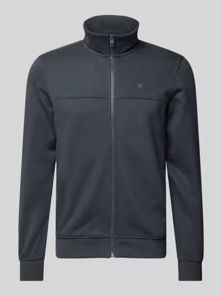 Bluza rozpinana ze stójką szara