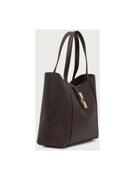 Shopperka Furla skórzana brązowa