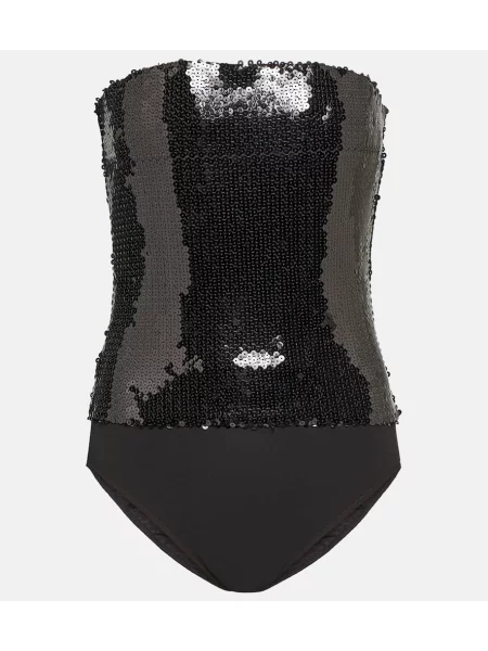 Top Alexandre Vauthier bez ramiączek czarny