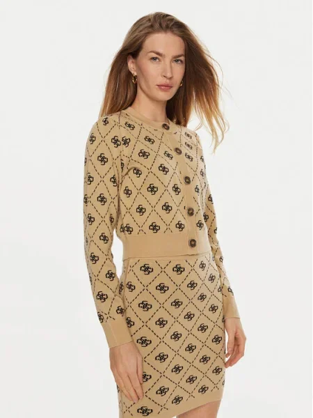 GUESS Cardigan SARAH cu adaos de lână bej