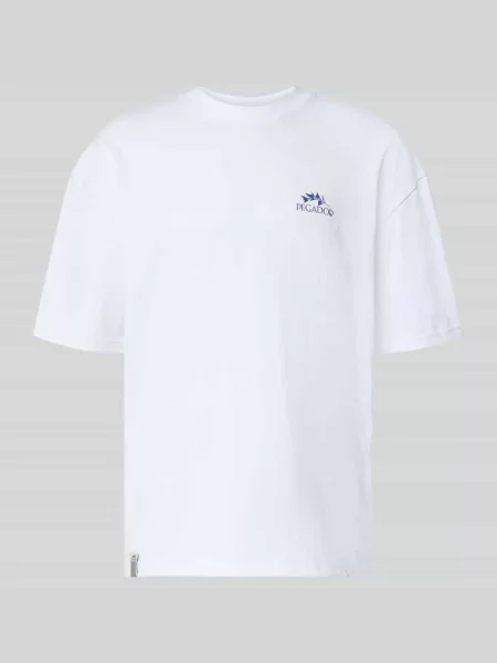 Oversized t-shirt z nadrukiem z tyłu Pegador biała