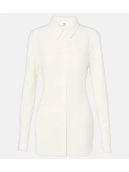 Satynowy top Toteme biały