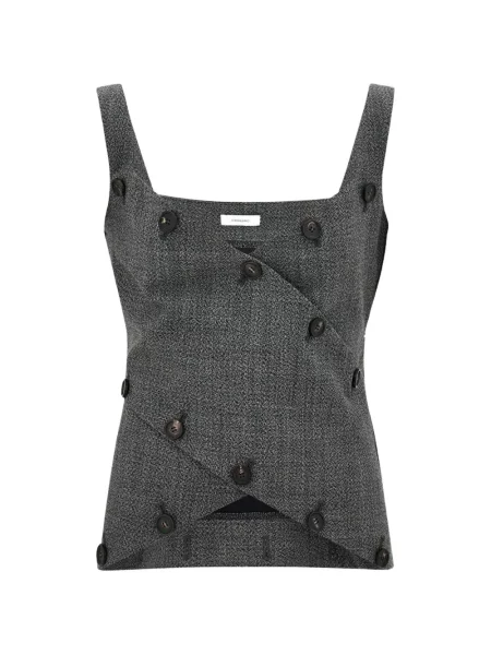 Top Ferragamo de lână gri