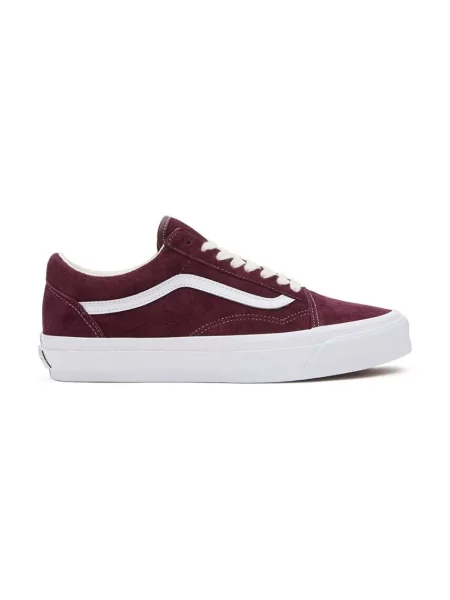 Велурени кецове Vans Premium Standards Old Skool 36 винено червено