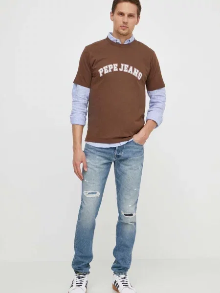 Pepe Jeans kratka majica rjava