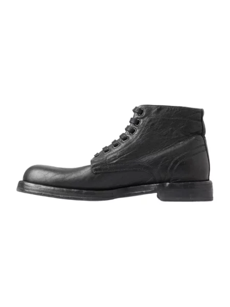 Botki Dolce And Gabbana skórzane czarne