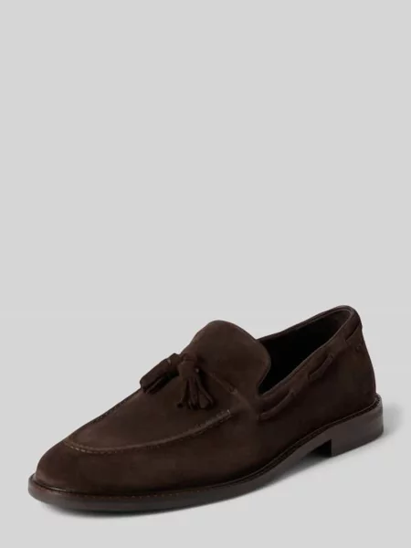 Loafersy z naturalnej skóry model Lozham' Gant brązowe