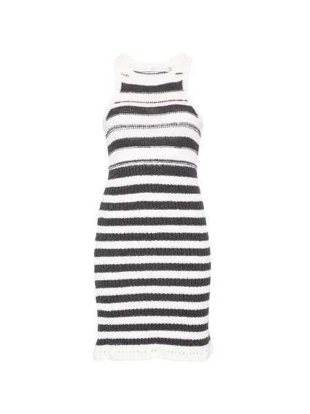 Rochie Iro cu dungi de costum alb