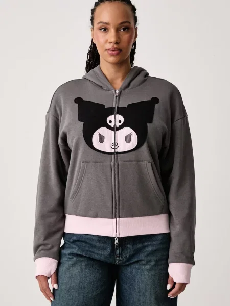 Converse kifordítható pulóver női pamuttal x HELLO KITTY rózsaszín