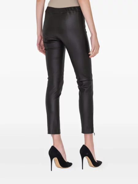 Pantaloni Ferragamo din piele negru