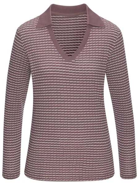 VIVANCE Pulover mauve alb