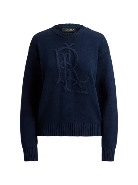 Pulover Lauren Ralph Lauren cu broderie albastru