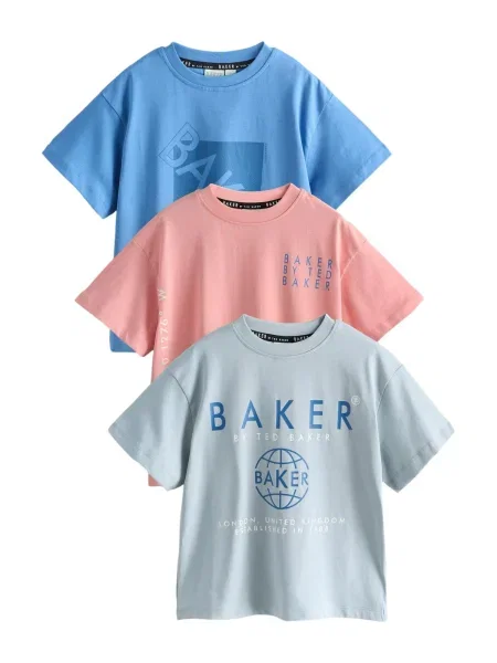 Baker by Ted Baker Tricou / închis / verde mentă / corai albastru