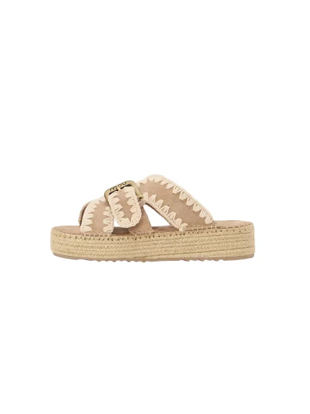 Mou Espadrilky Jute sandal ružová