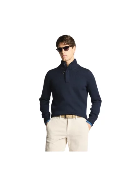 Sweter Fay wełniany niebieski