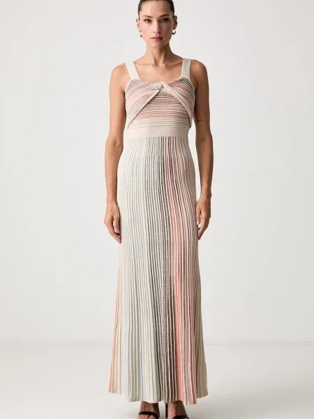 Marciano by Guess rochie de vară cu vâscoză ROSY bej