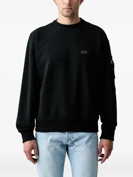 Pulover Alpha Industries cu autograf negru