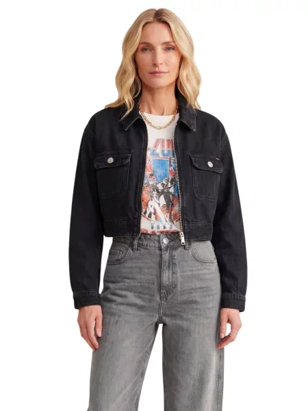 Kurtka jeansowa Tommy Hilfiger Jeans czarna