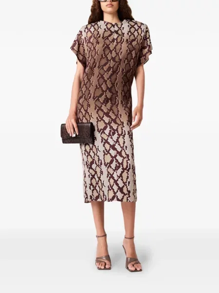 Kostiumas midi suknelė Stella Mccartney iki kelių ruda
