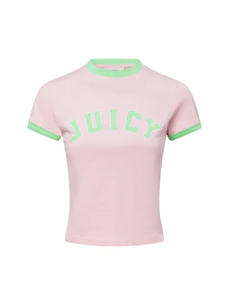 Juicy Couture Tricou Collegiate deschis / roz verde