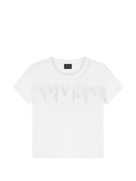 Tricou Armani Exchange cu autograf alb