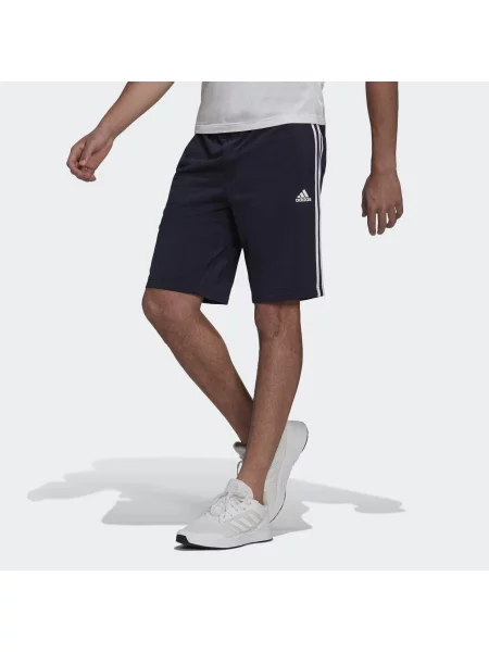 Spodenki rozgrzewające z 3 paskami adidas Essentials białe