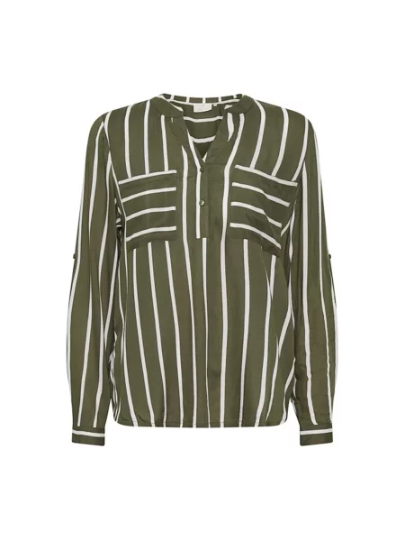 Bluzka Kaffe w paski zielona