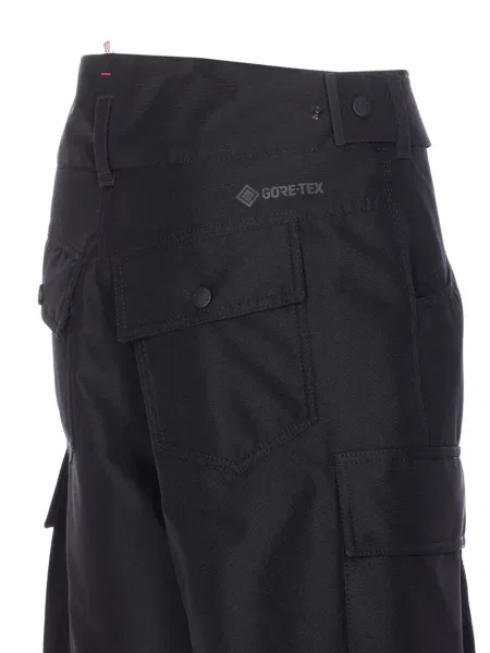 Pantaloni de schi Moncler Grenoble cu autograf negru