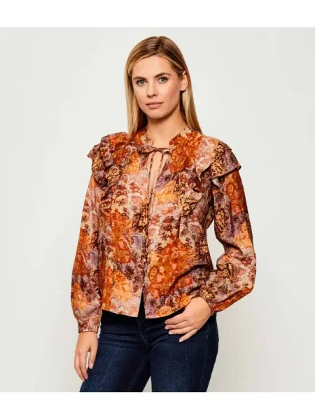 Bluză Desigual cu model paisley portocaliu